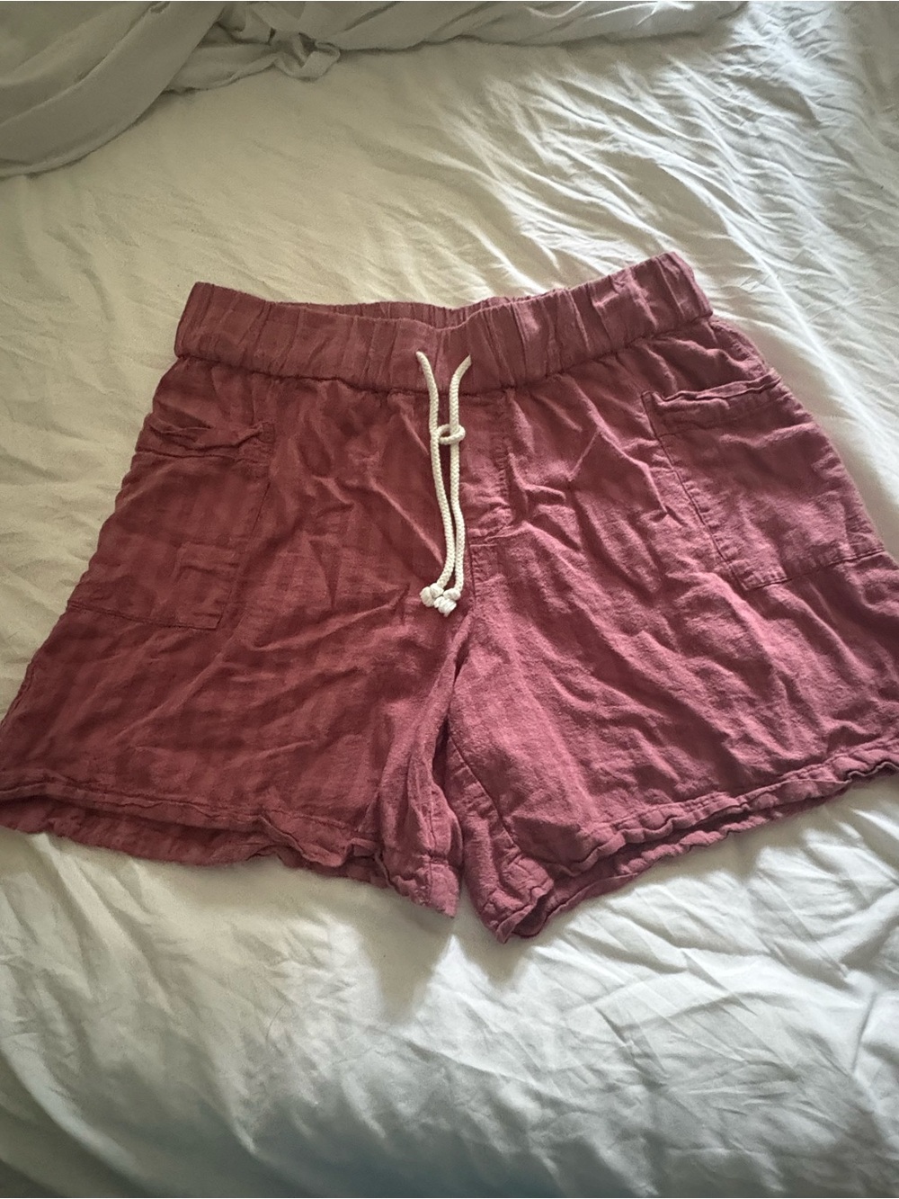 Women's Casual Drawstring Shorts in Dusty Rose